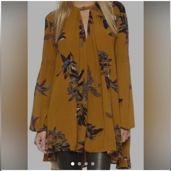 Free People Tops - Free People Boho Floral Oversize  Pullover Tunic Dress/ Blouse